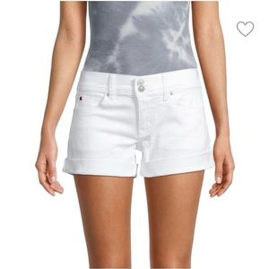 Hudson Croxley mid thigh white cuffed short size 24